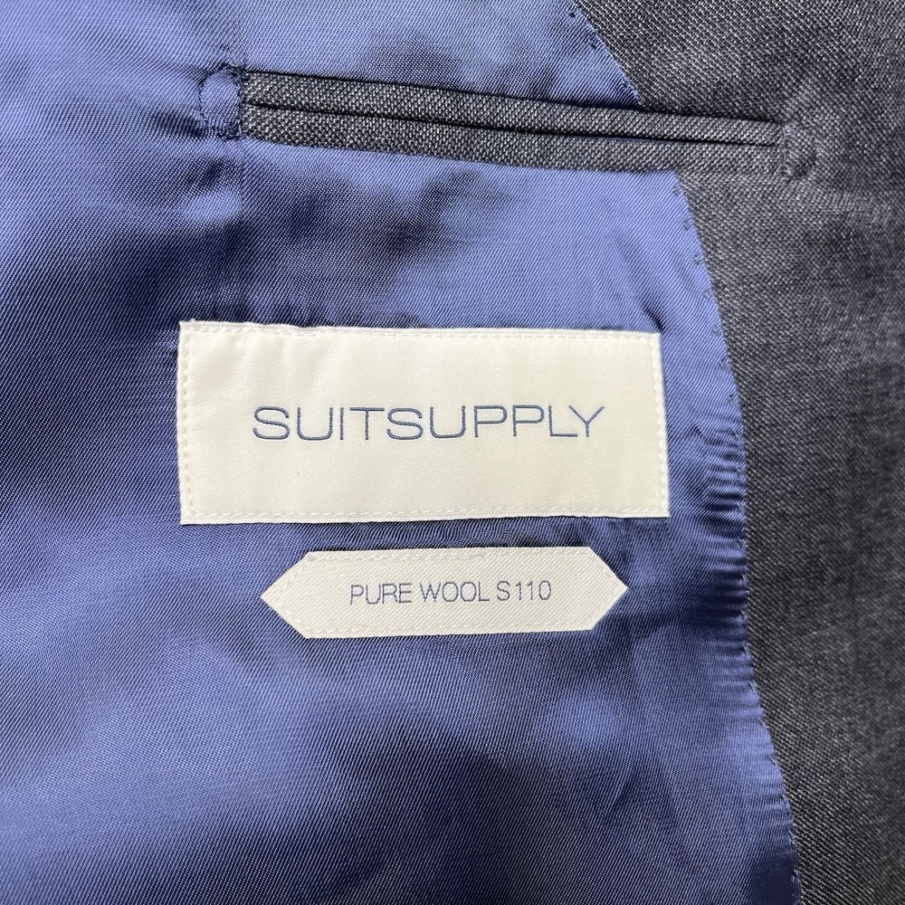 SUITSUPPLY Vitale Barberis Perennial Wool Lazio Sport Coat Mens 44R Slim Gray - Picture 11 of 16
